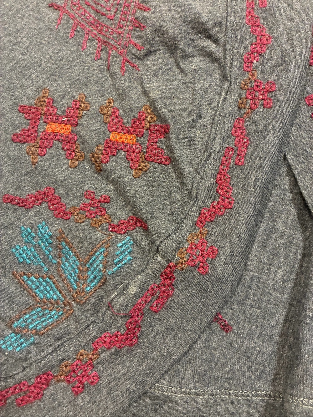 JW Johnny Was Los Angeles Embroidered Open Front Lightweight Cardigan Kimono - Picture 4 of 11